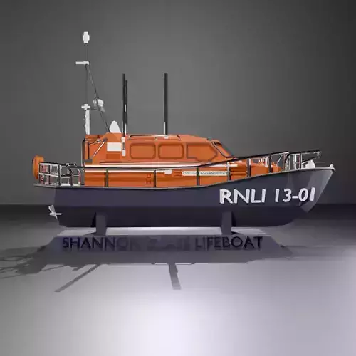 Shannon Class Lifeboat RNLI 13-01 1 72 Scale  3D Printing Ship