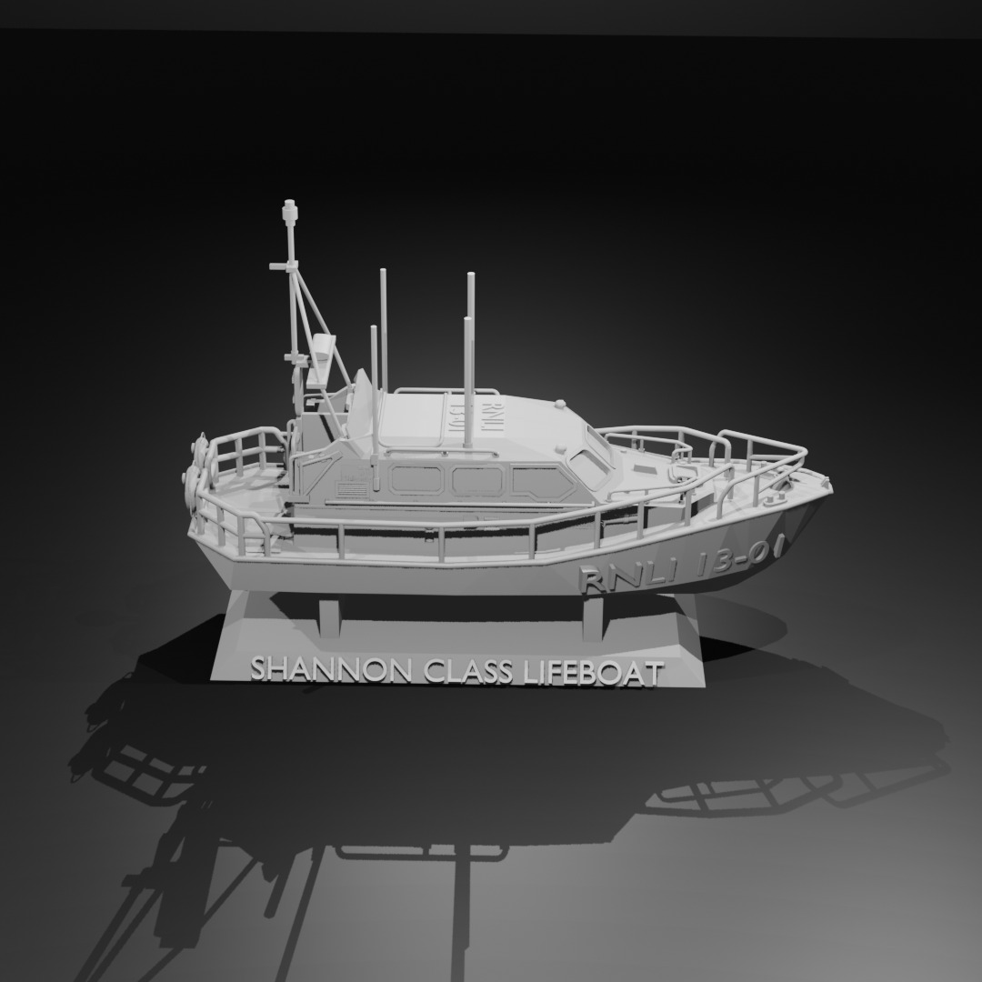 Shannon Class Lifeboat RNLI 13-01 1 72 Scale  3D Printing Ship 3D print model_12