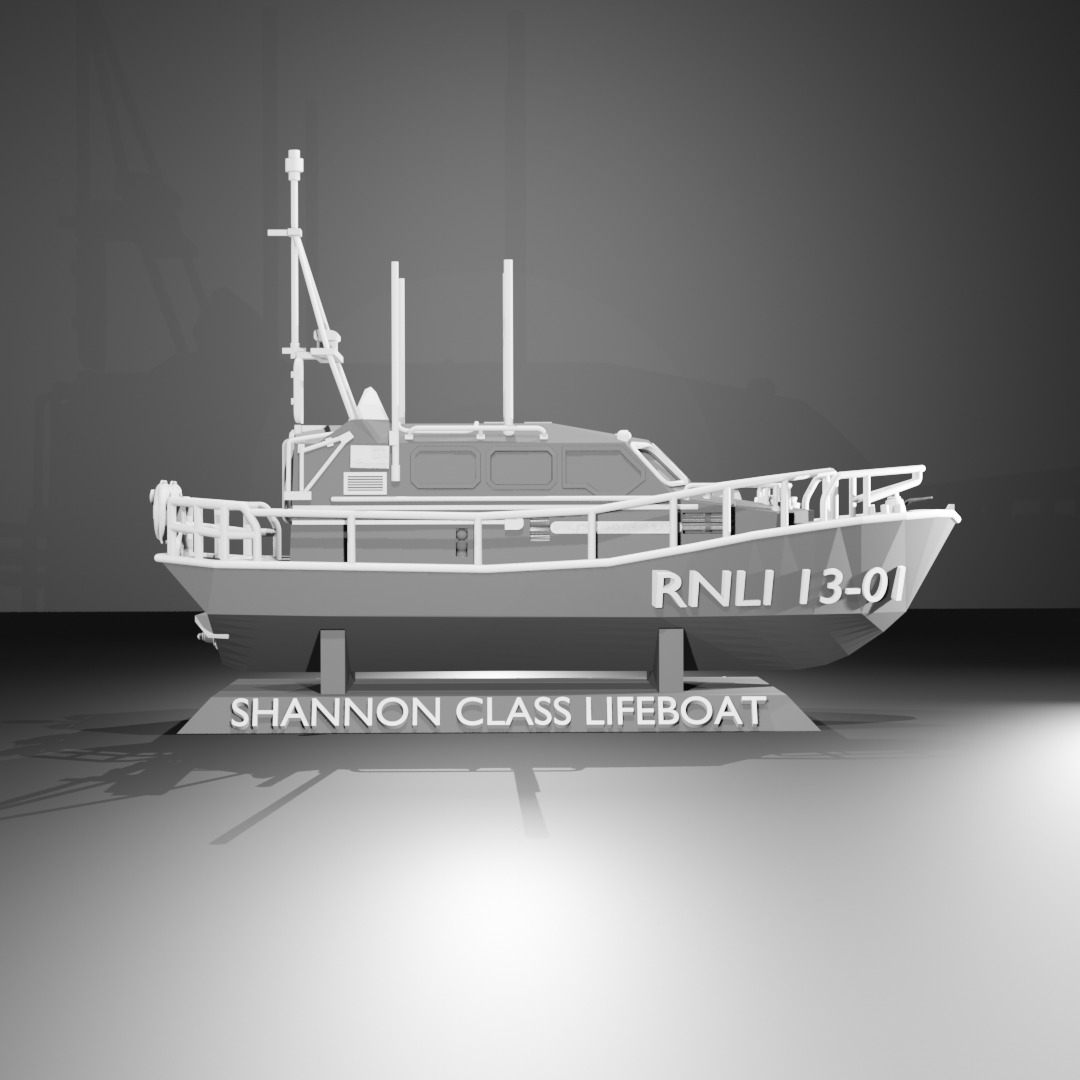 Shannon Class Lifeboat RNLI 13-01 1 72 Scale  3D Printing Ship 3D print model_14