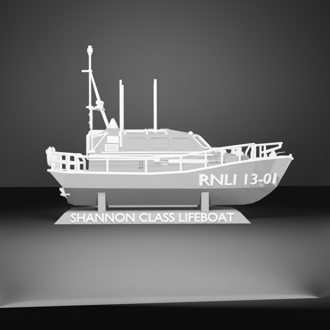 Shannon Class Lifeboat RNLI 13-01 1 72 Scale  3D Printing Ship 3D print model_5