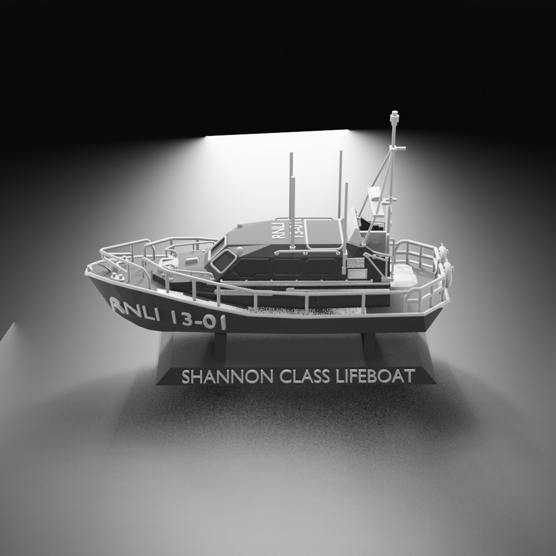 Shannon Class Lifeboat RNLI 13-01 1 72 Scale  3D Printing Ship 3D print model_3