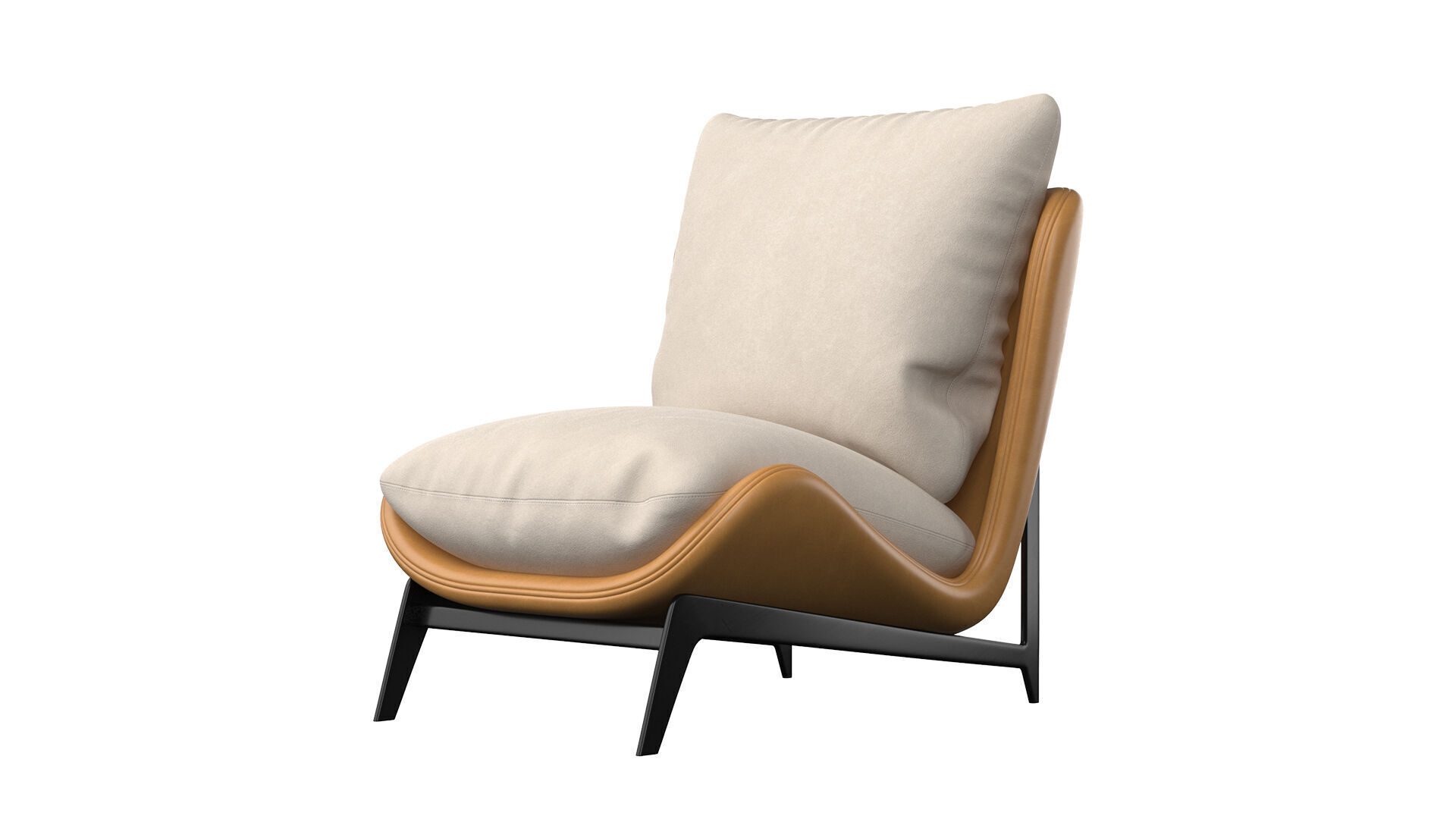 Scandinavian Armchair 3D model_2