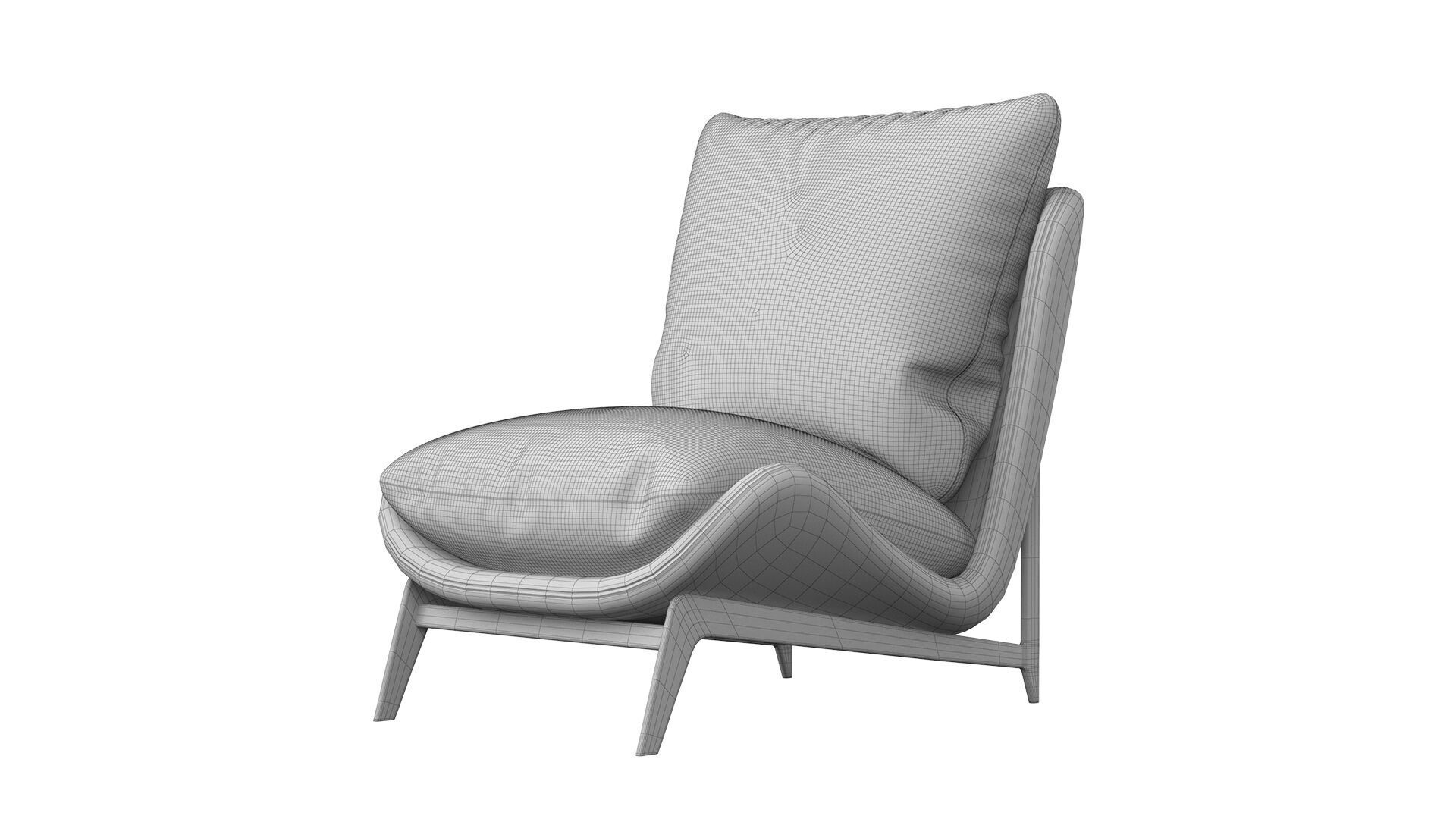Scandinavian Armchair 3D model_10