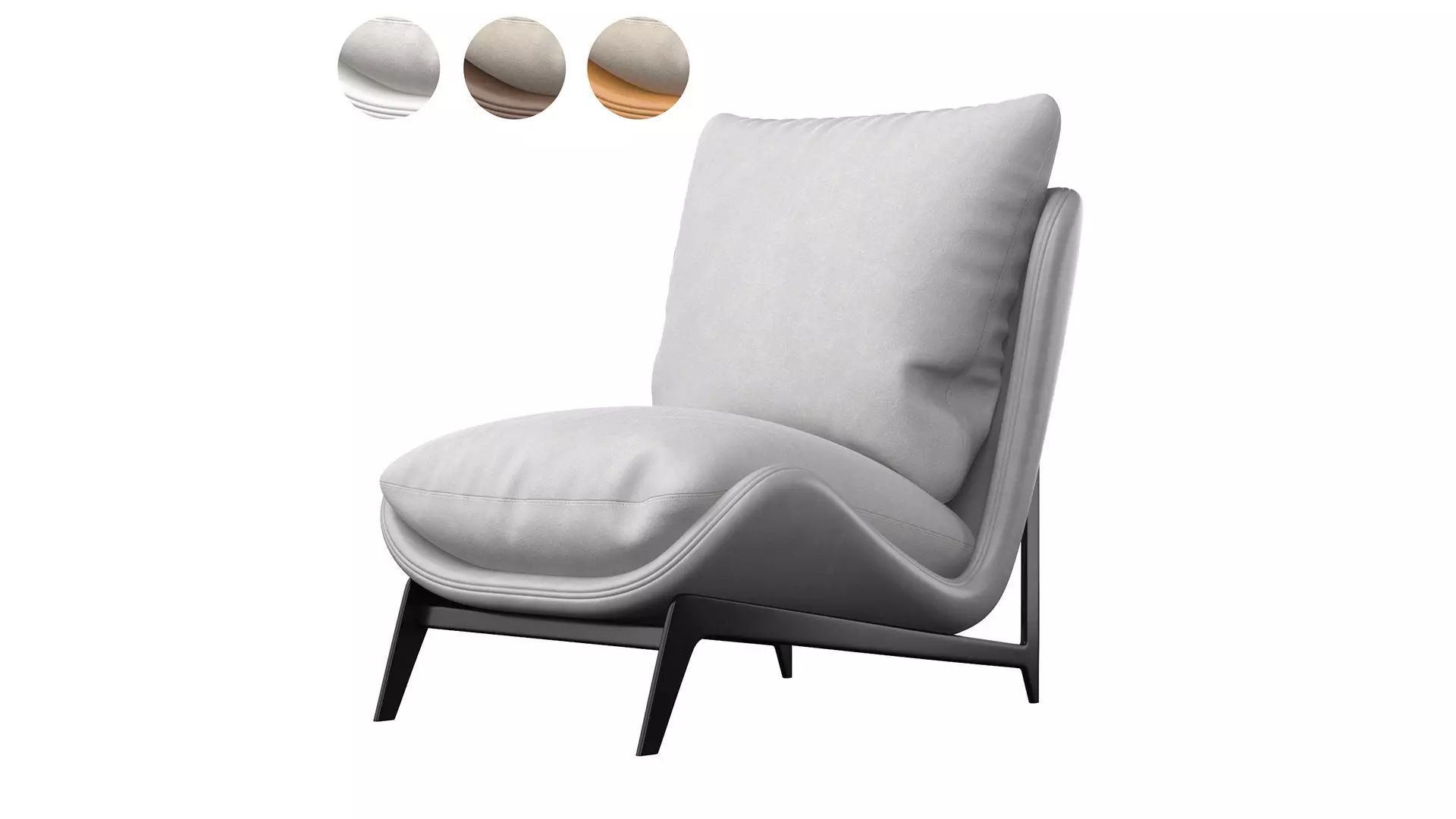 Scandinavian Armchair 3D model_0