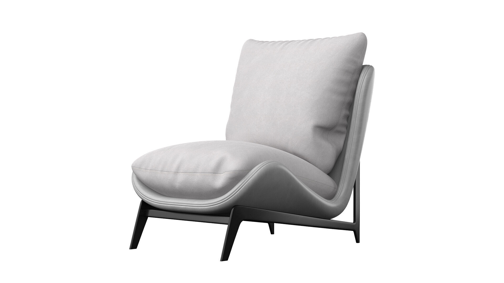 Scandinavian Armchair 3D model_3