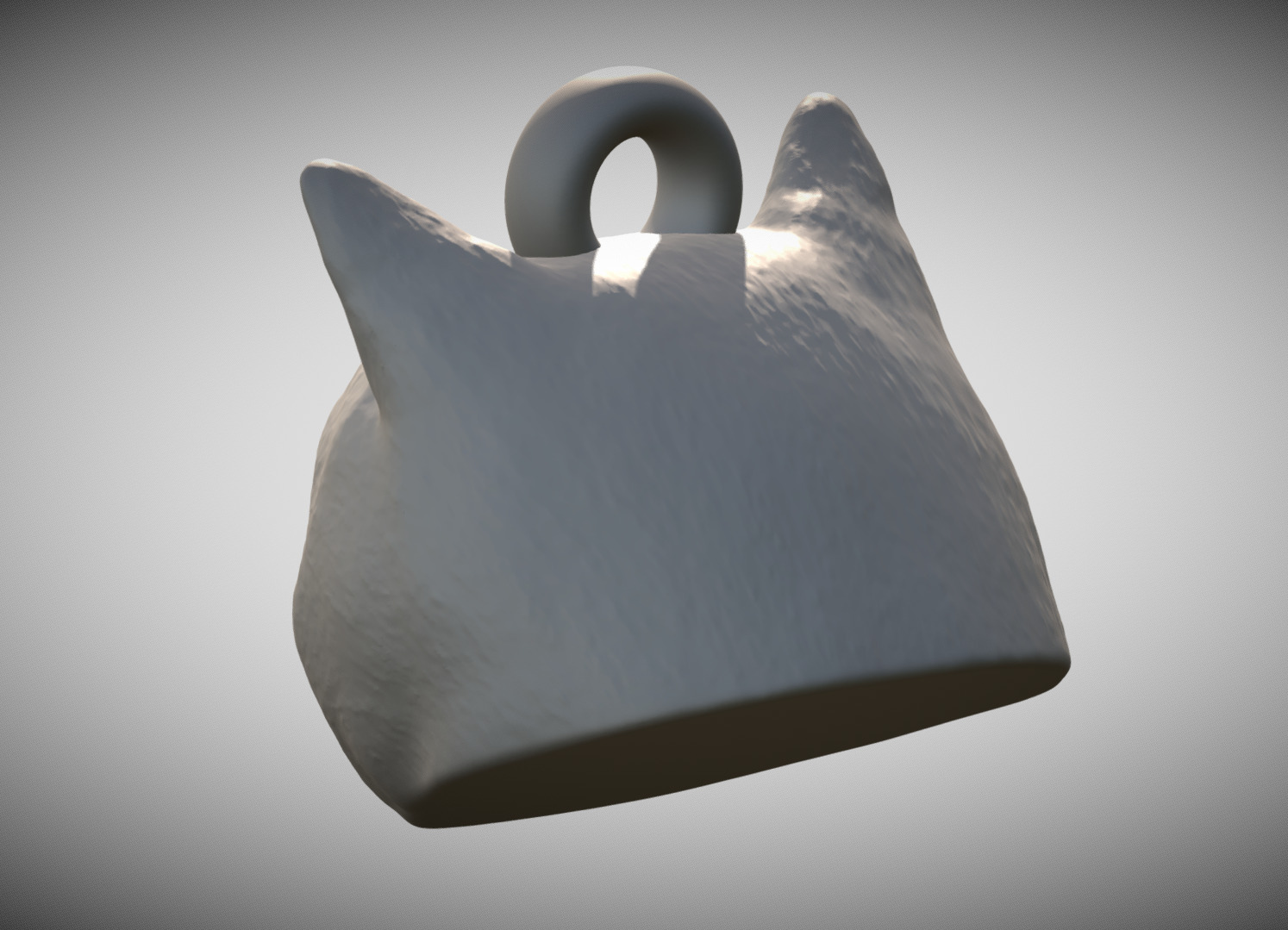 British Shorthair cat head key ring for 3D printing 3D print model_3