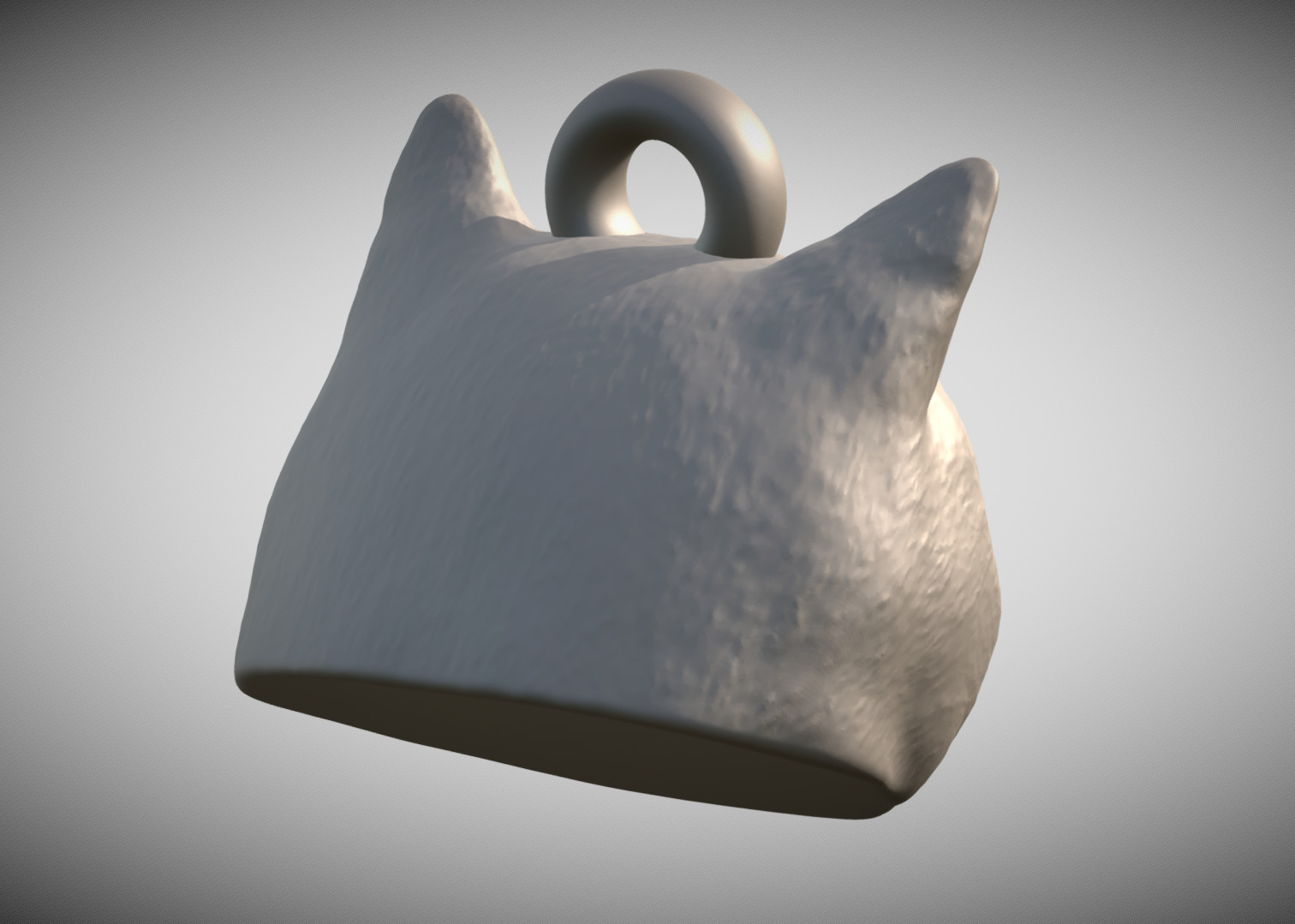 British Shorthair cat head key ring for 3D printing 3D print model_4