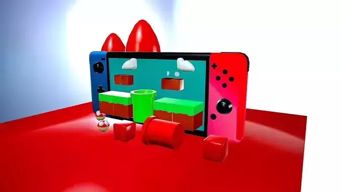 stylized GAME CONSOLE 3D MODEL-low poly-unity unreal ready