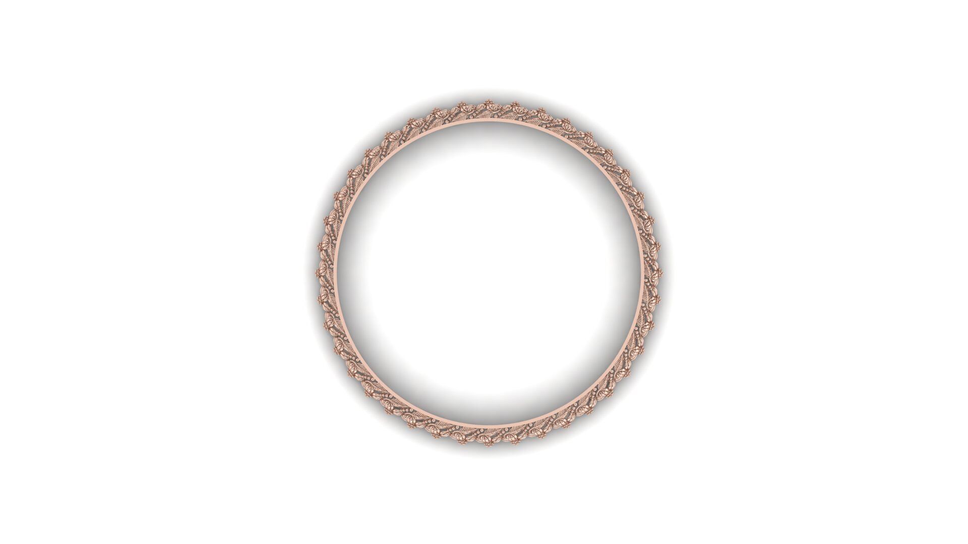 Flower Leaf Bangle Small 3D print model_8