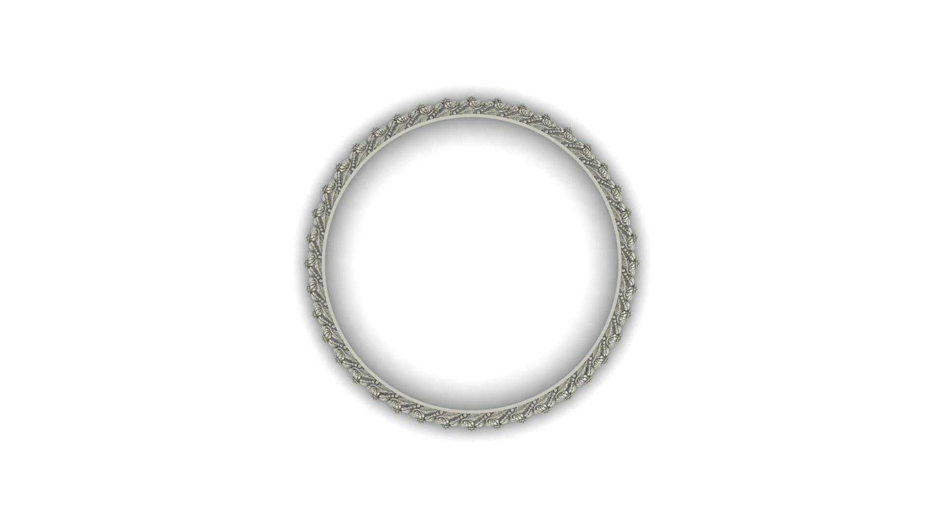 Flower Leaf Bangle Small 3D print model_7