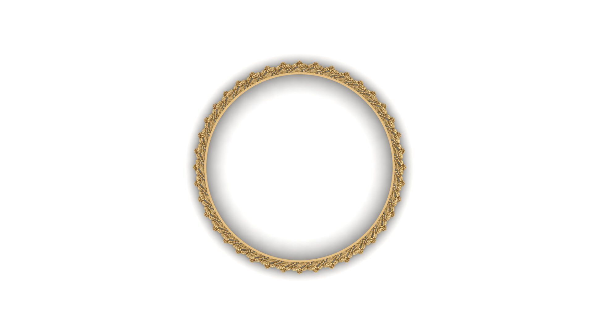 Flower Leaf Bangle Small 3D print model_6