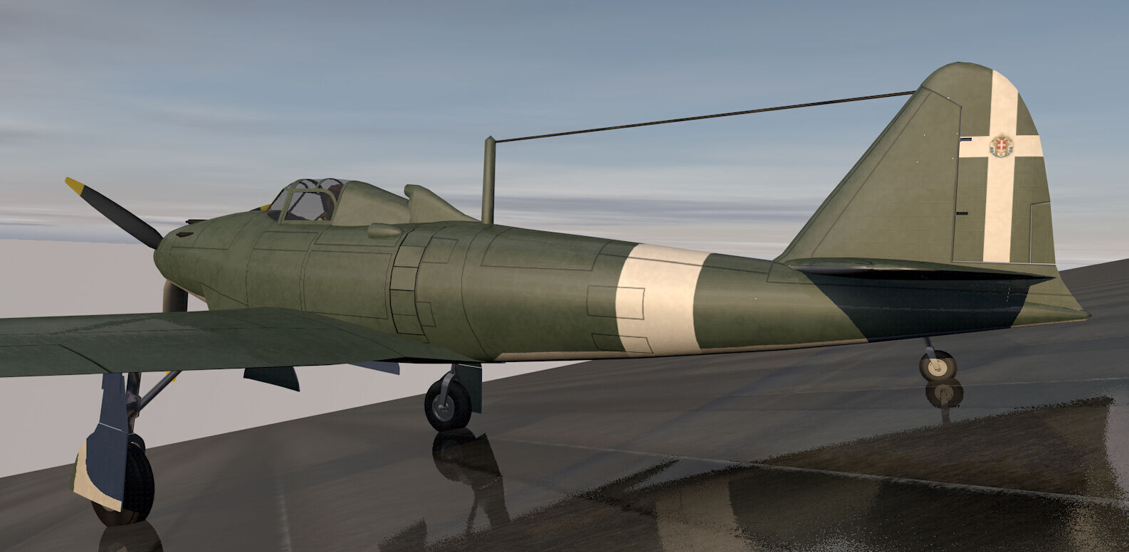 Piaggio P-119 3D model_6