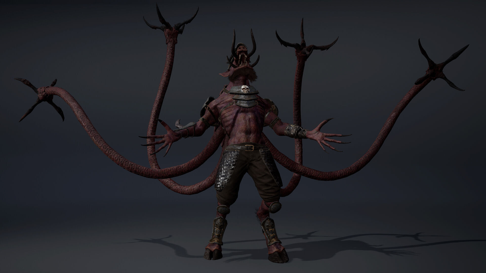 Swordman Swordman Tentacle Low-poly 3D model_18