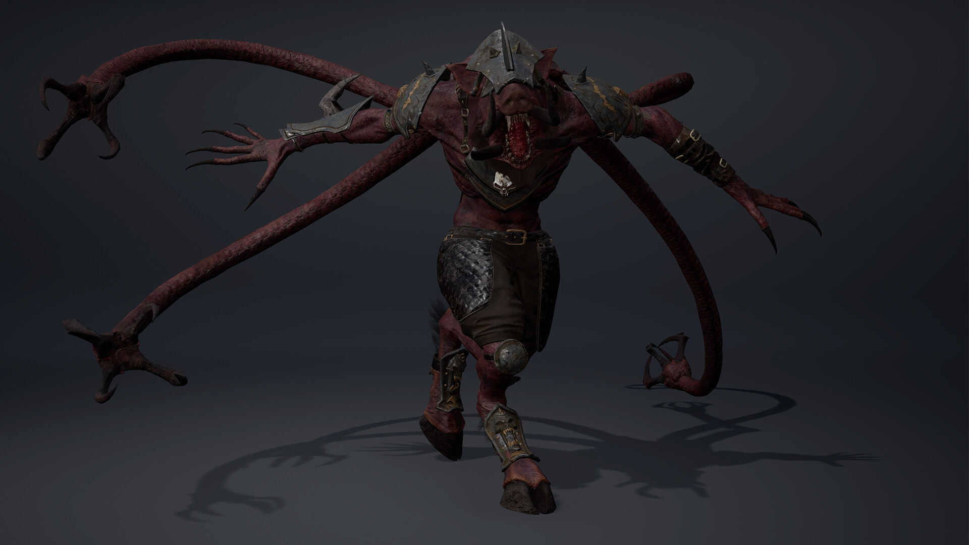 Swordman Swordman Tentacle Low-poly 3D model_17