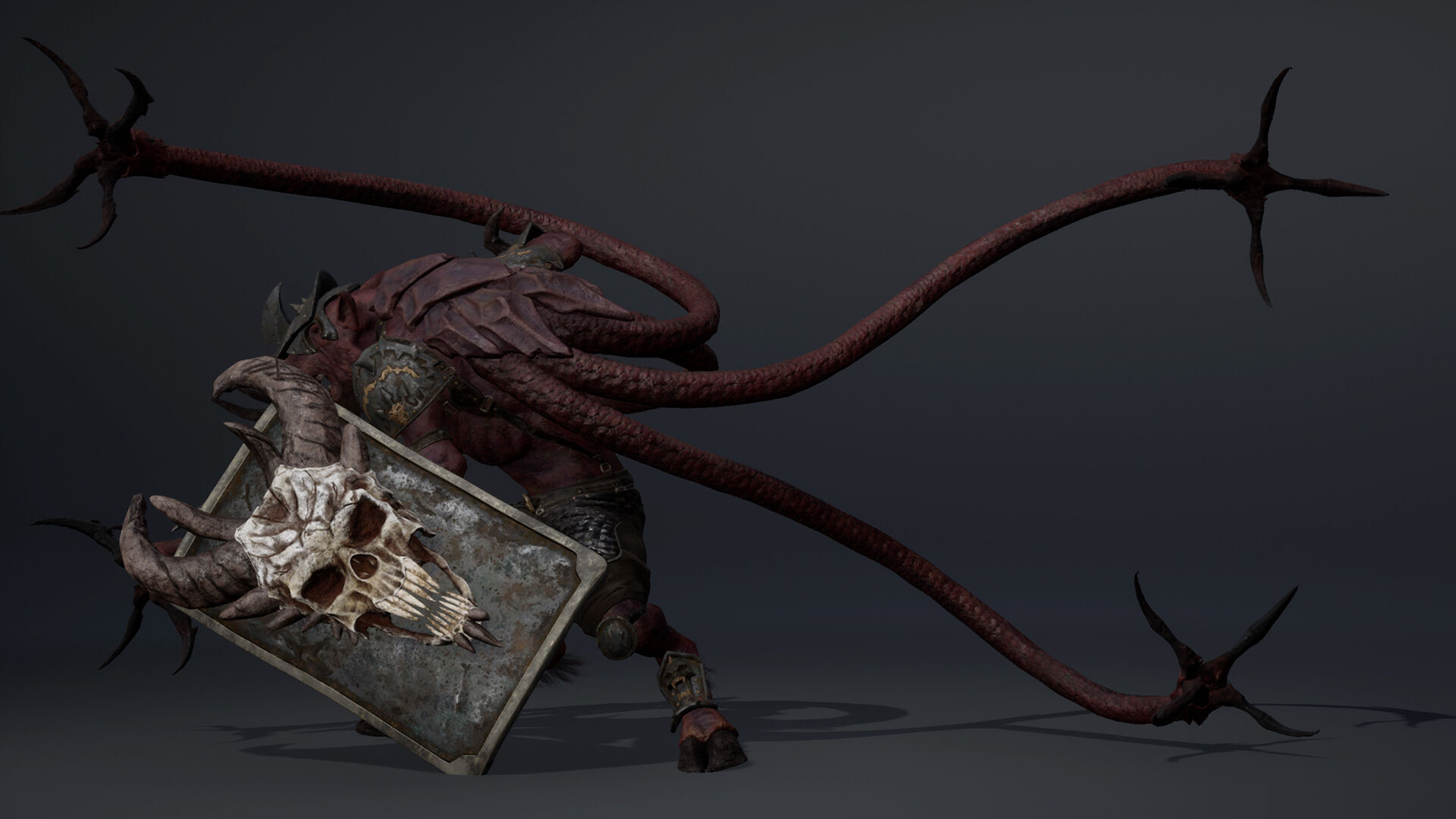 Swordman Swordman Tentacle Low-poly 3D model_11