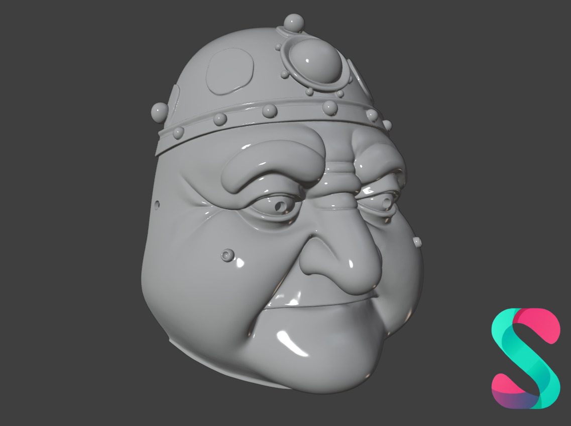 Goblin Warrior Wearable Face Mask 3D Printable STL 3D print model_3