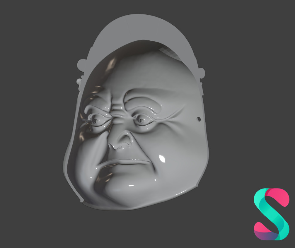 Goblin Warrior Wearable Face Mask 3D Printable STL 3D print model_6