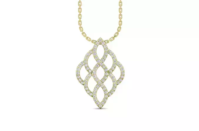 Elegant Floral Diamond Pendant