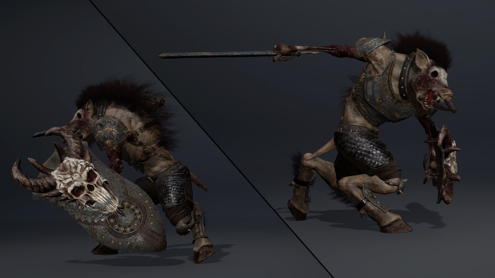 Thunder Swordman Damaged Low-poly 3D model_8