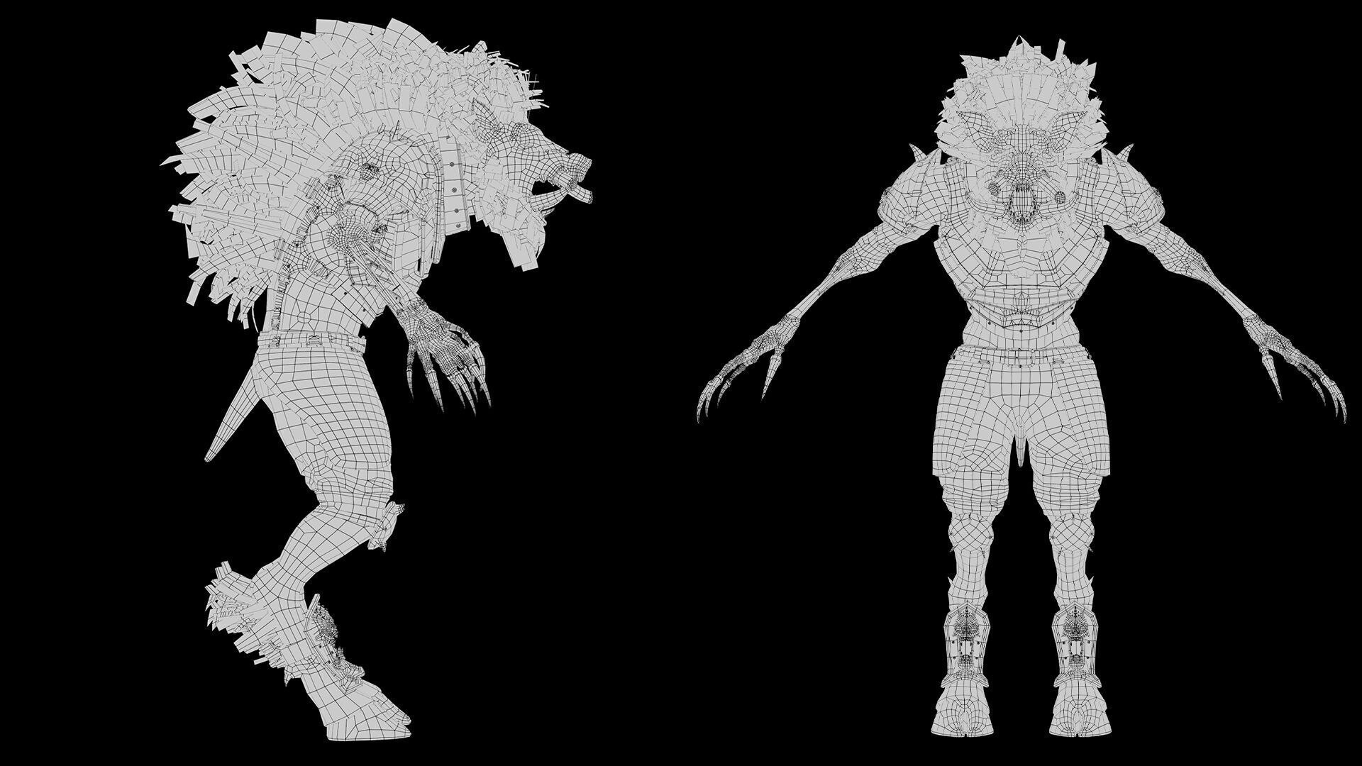 Thunder Swordman Damaged Low-poly 3D model_15