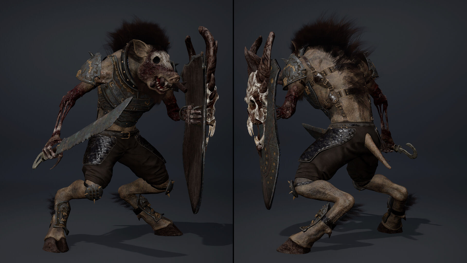 Thunder Swordman Damaged Low-poly 3D model_5