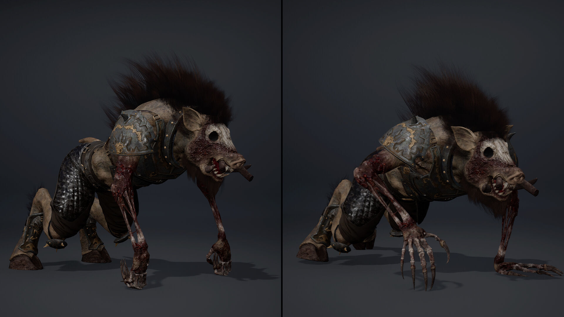 Thunder Swordman Damaged Low-poly 3D model_9