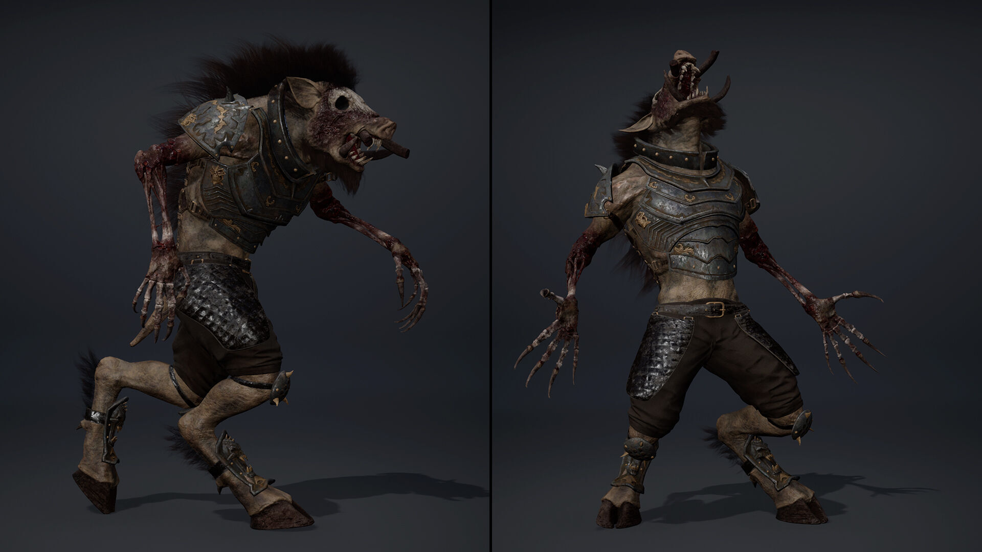 Thunder Swordman Damaged Low-poly 3D model_10