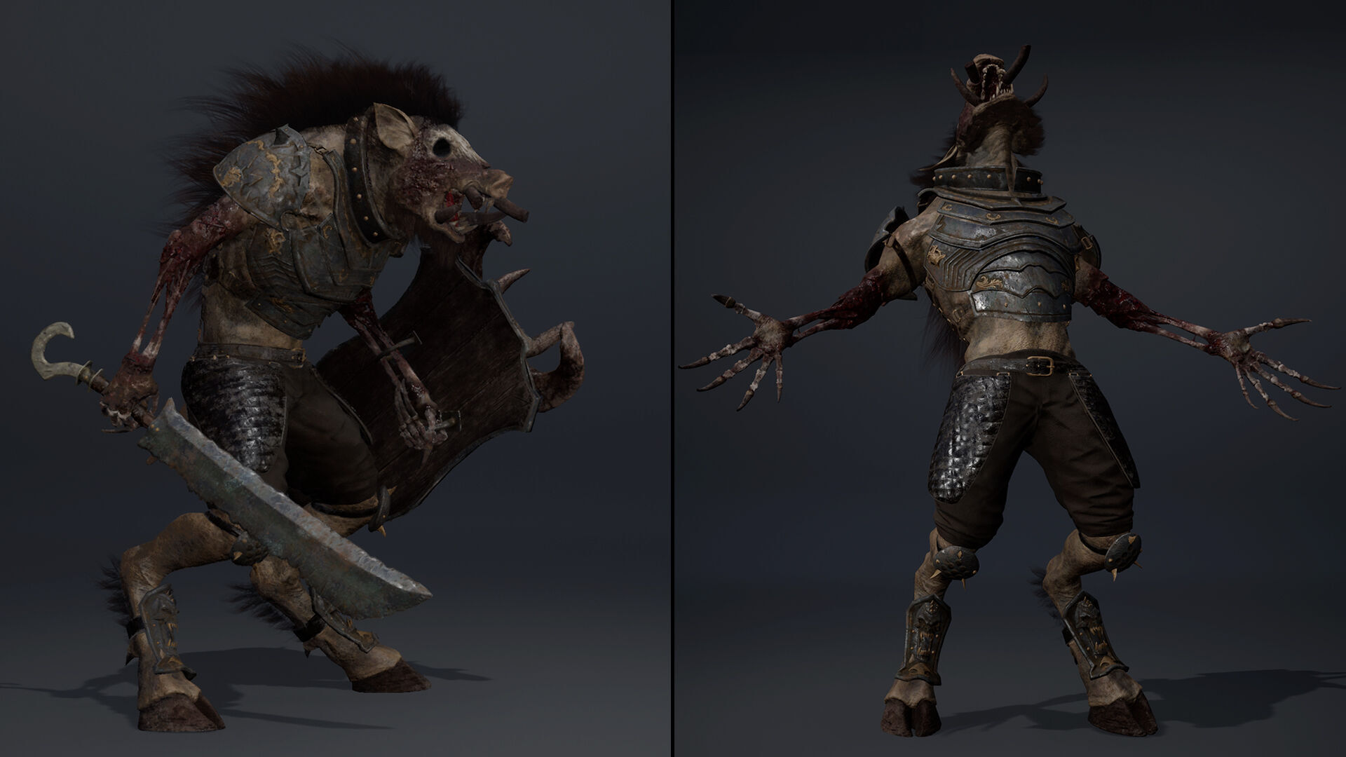 Thunder Swordman Damaged Low-poly 3D model_6