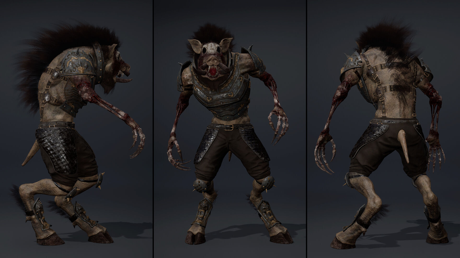 Thunder Swordman Damaged Low-poly 3D model_12