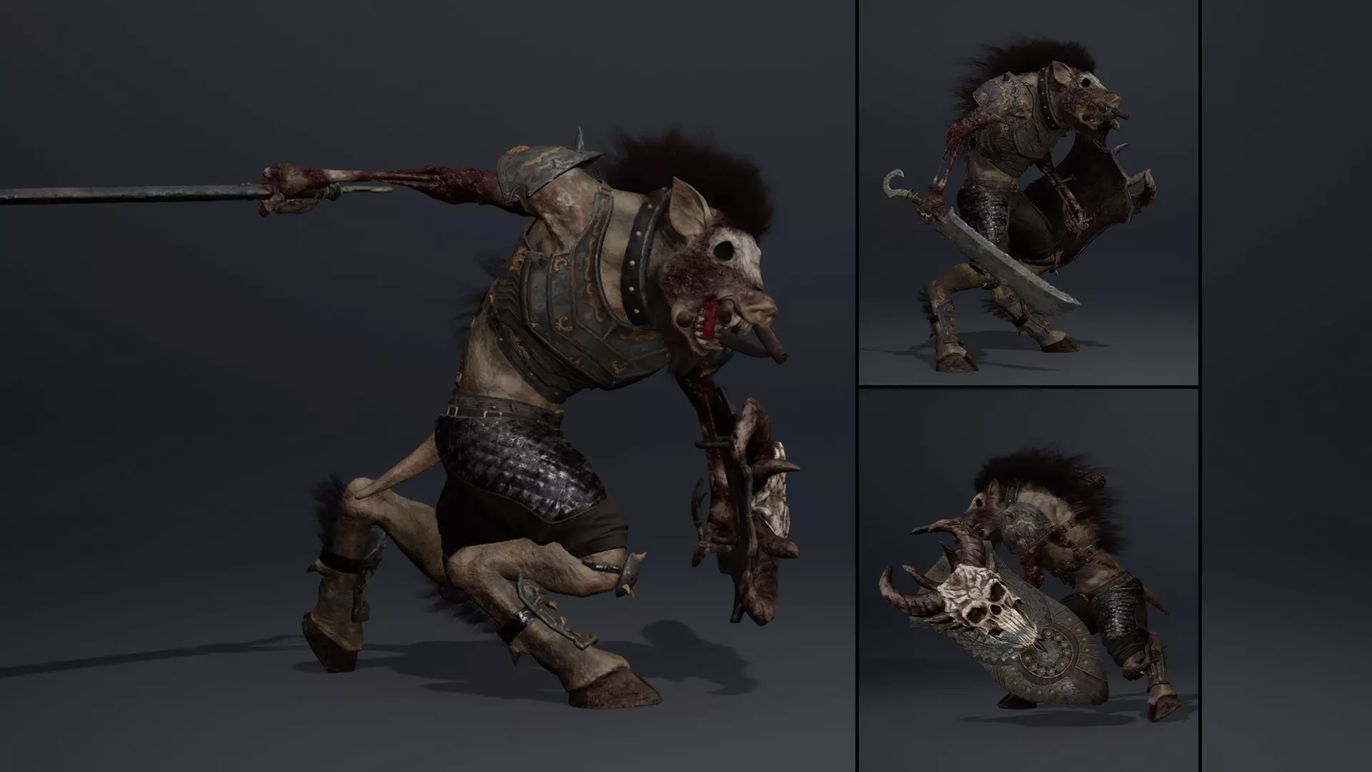 Thunder Swordman Damaged Low-poly 3D model_0