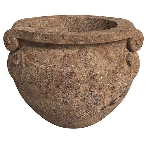 19th Century Carved English Pot 3D model