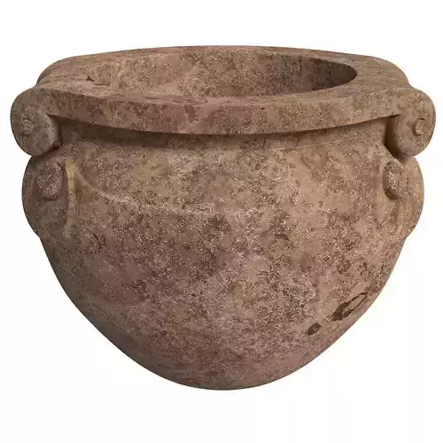 19th Century Carved English Pot 3D model