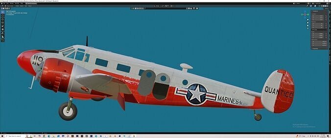 Beechcraft C-45 Free 3D model