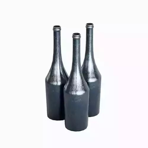 Dirty Glass Bottle 06 Low-poly 3D model