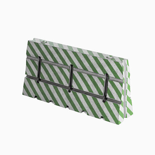 Dirty Traffic Barrier 04 3D model