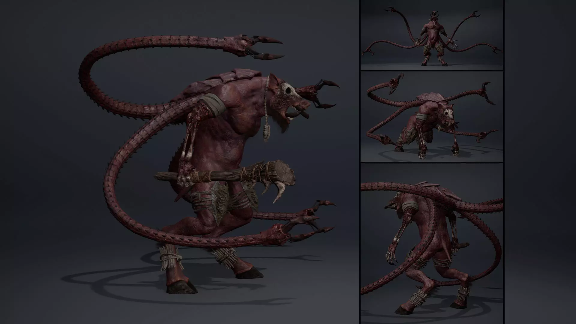 Thundermoon Damaged Brutal Low-poly 3D model