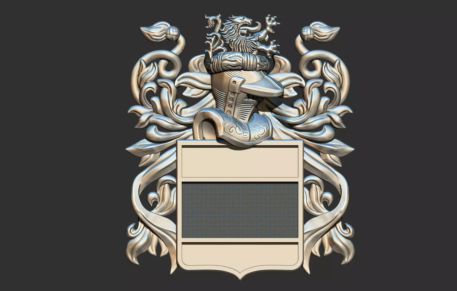 Coat of arms Lion Crest - Brasao  3D print model_0