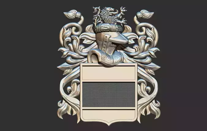 Coat of arms Lion Crest - Brasao  3D print model