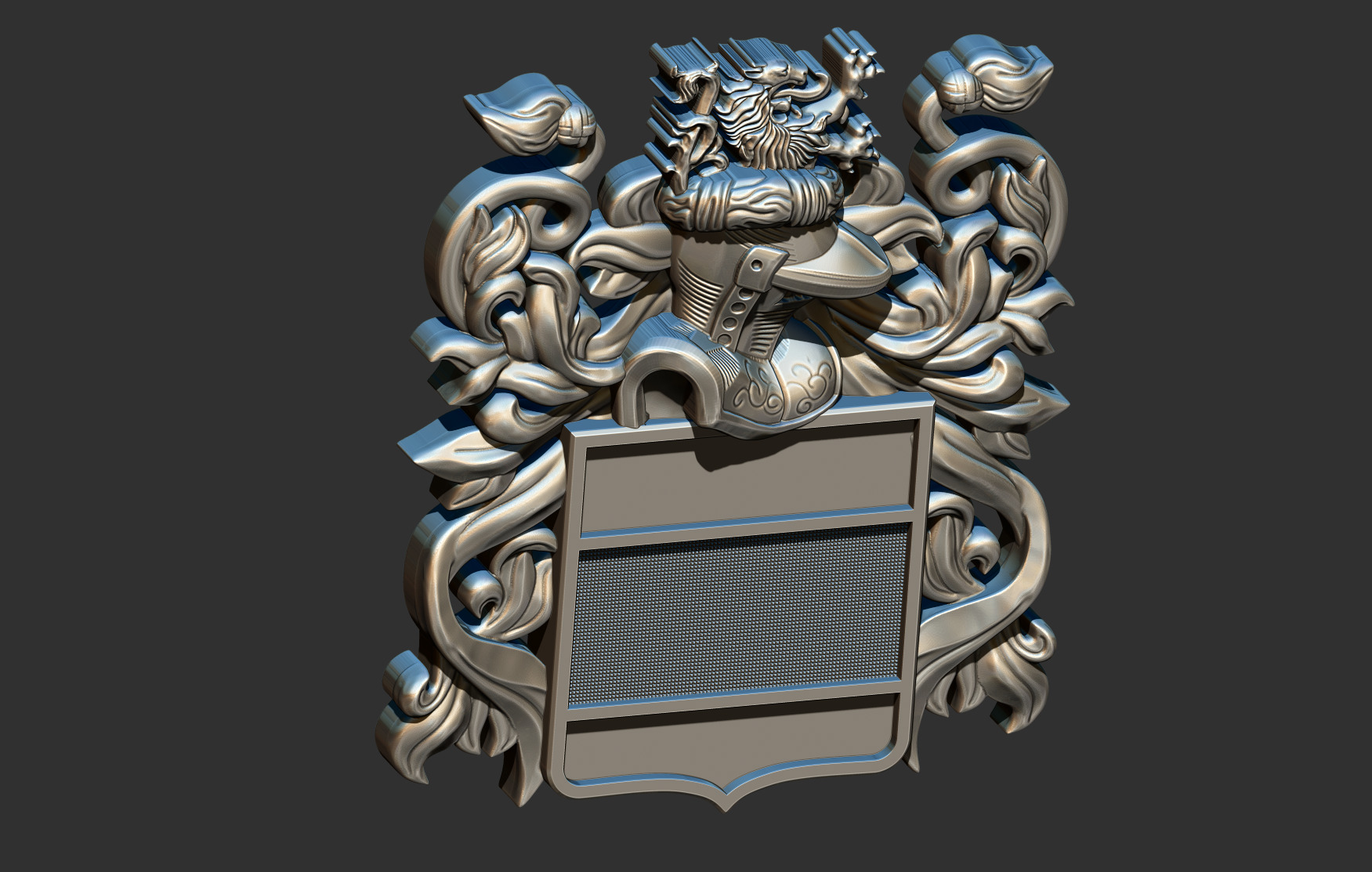 Coat of arms Lion Crest - Brasao  3D print model_7
