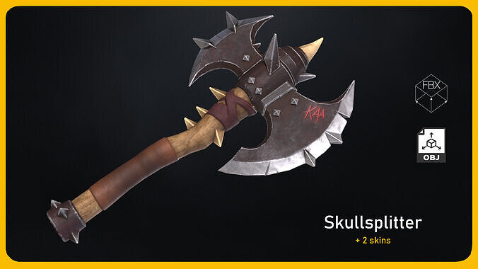 Skullsplitter Low-poly 3D model