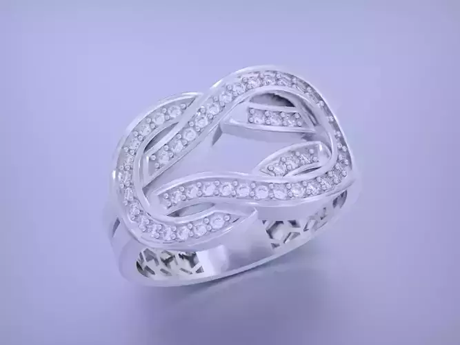 Infinity Crossover Jewelry Ring-5 Size 