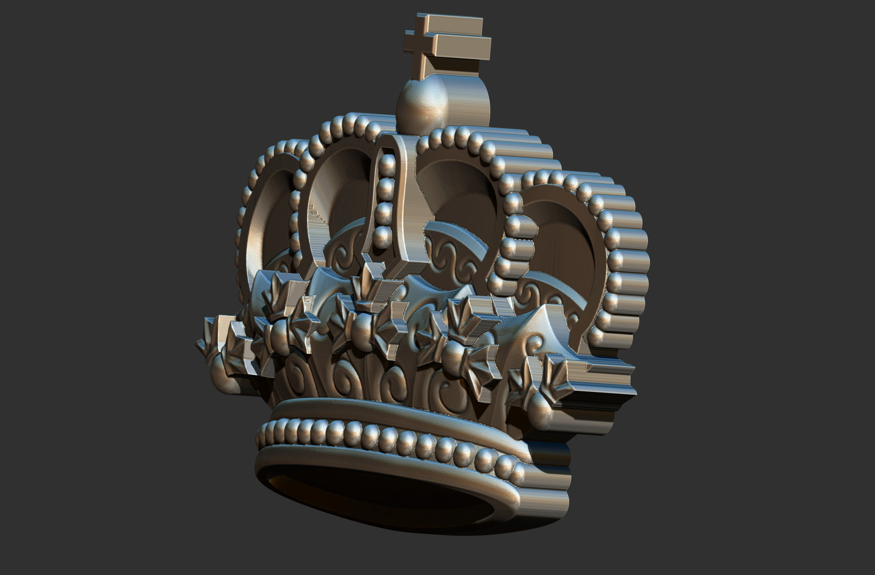 Crown Relief 3D print model_7