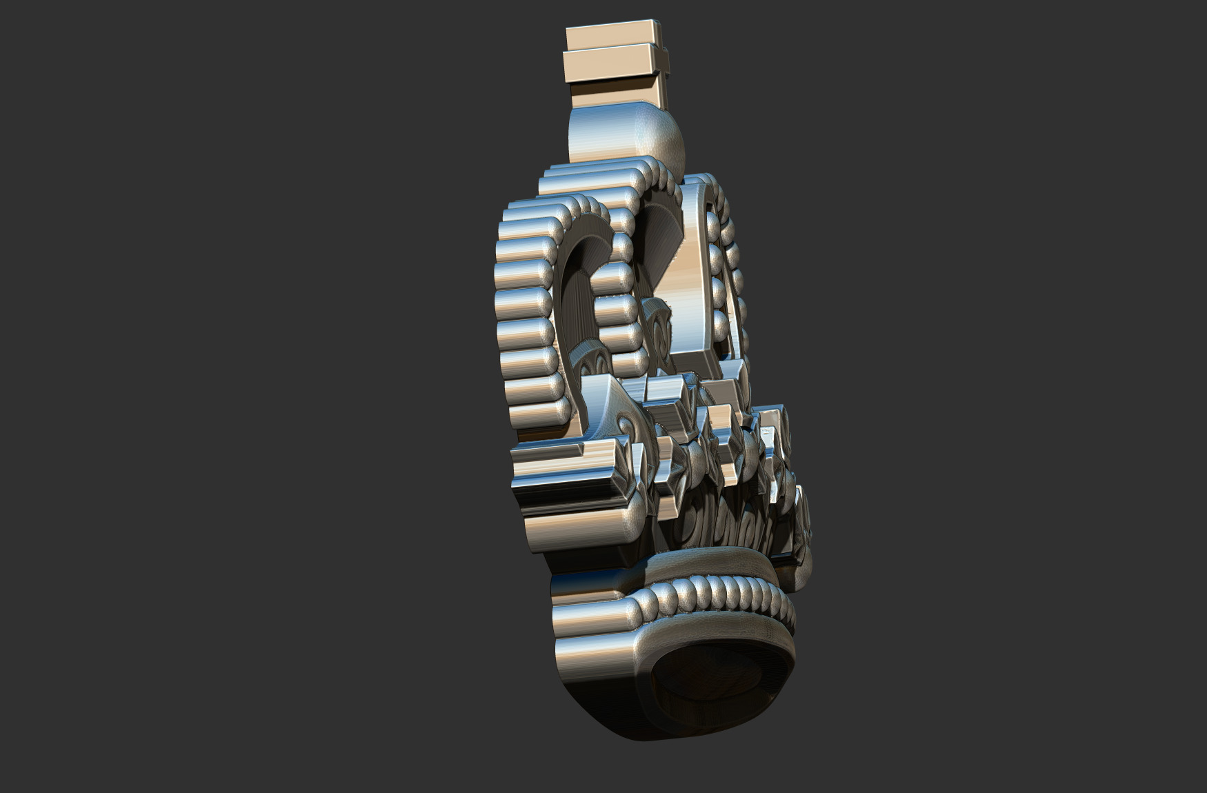 Crown Relief 3D print model_3