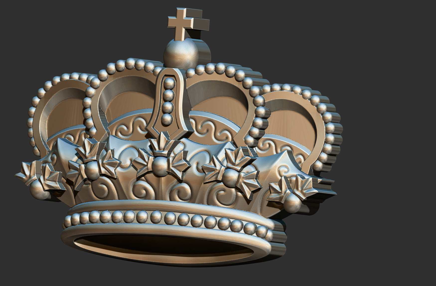Crown Relief 3D print model_8