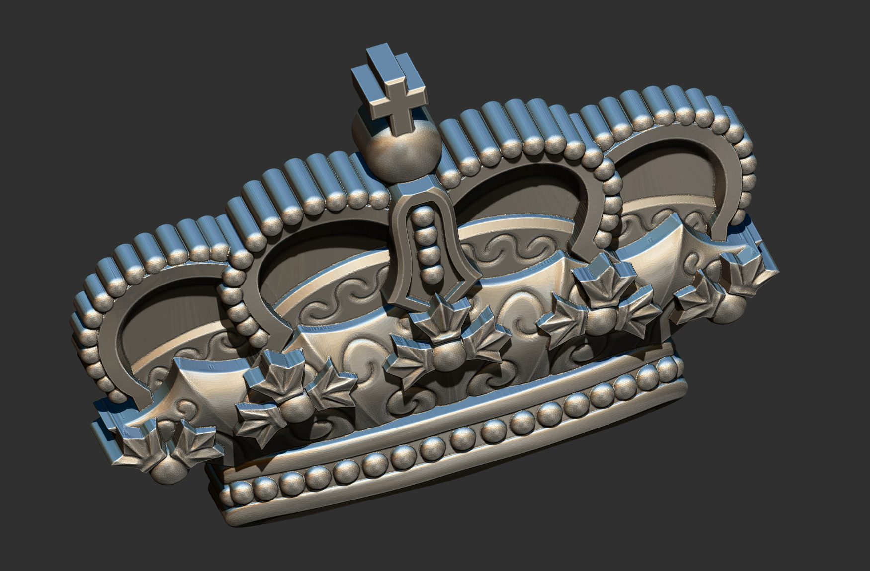Crown Relief 3D print model_10