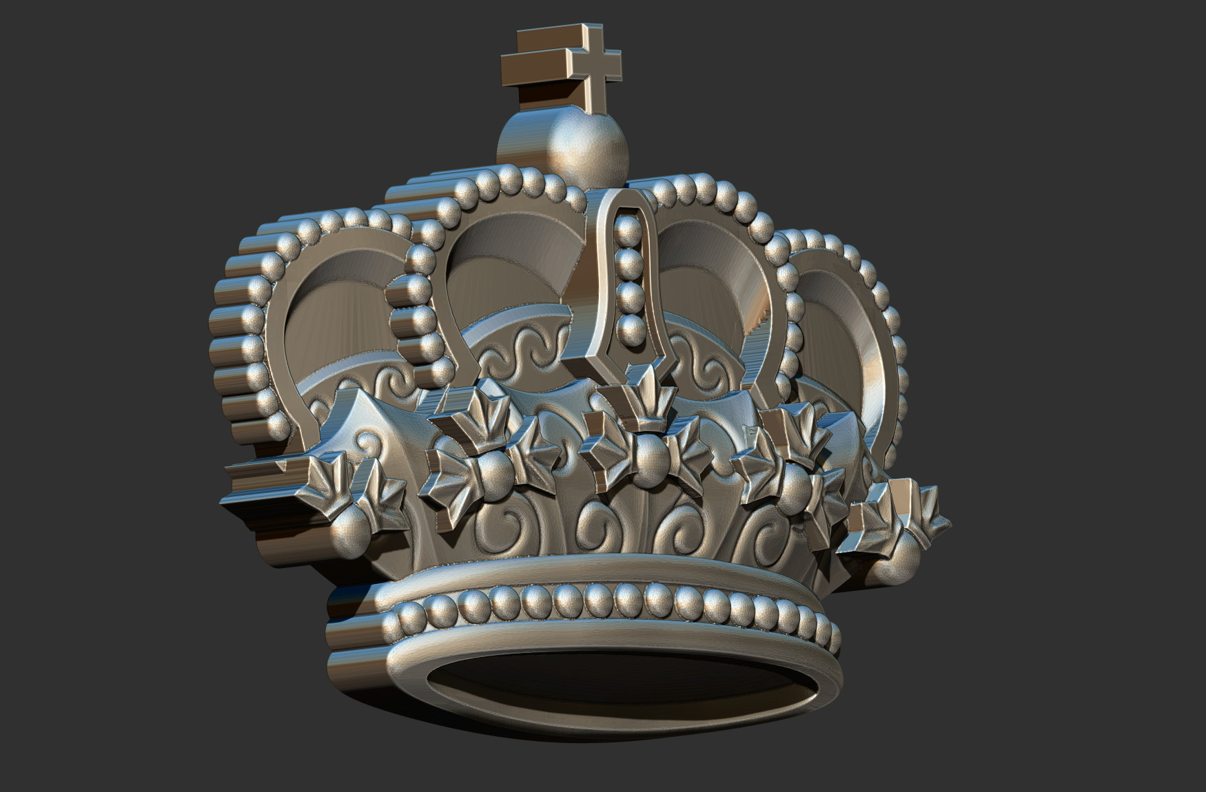 Crown Relief 3D print model_2