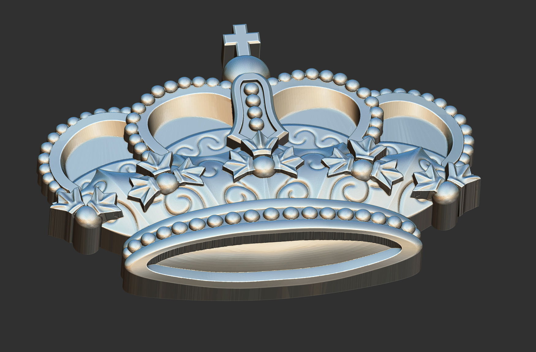 Crown Relief 3D print model_9