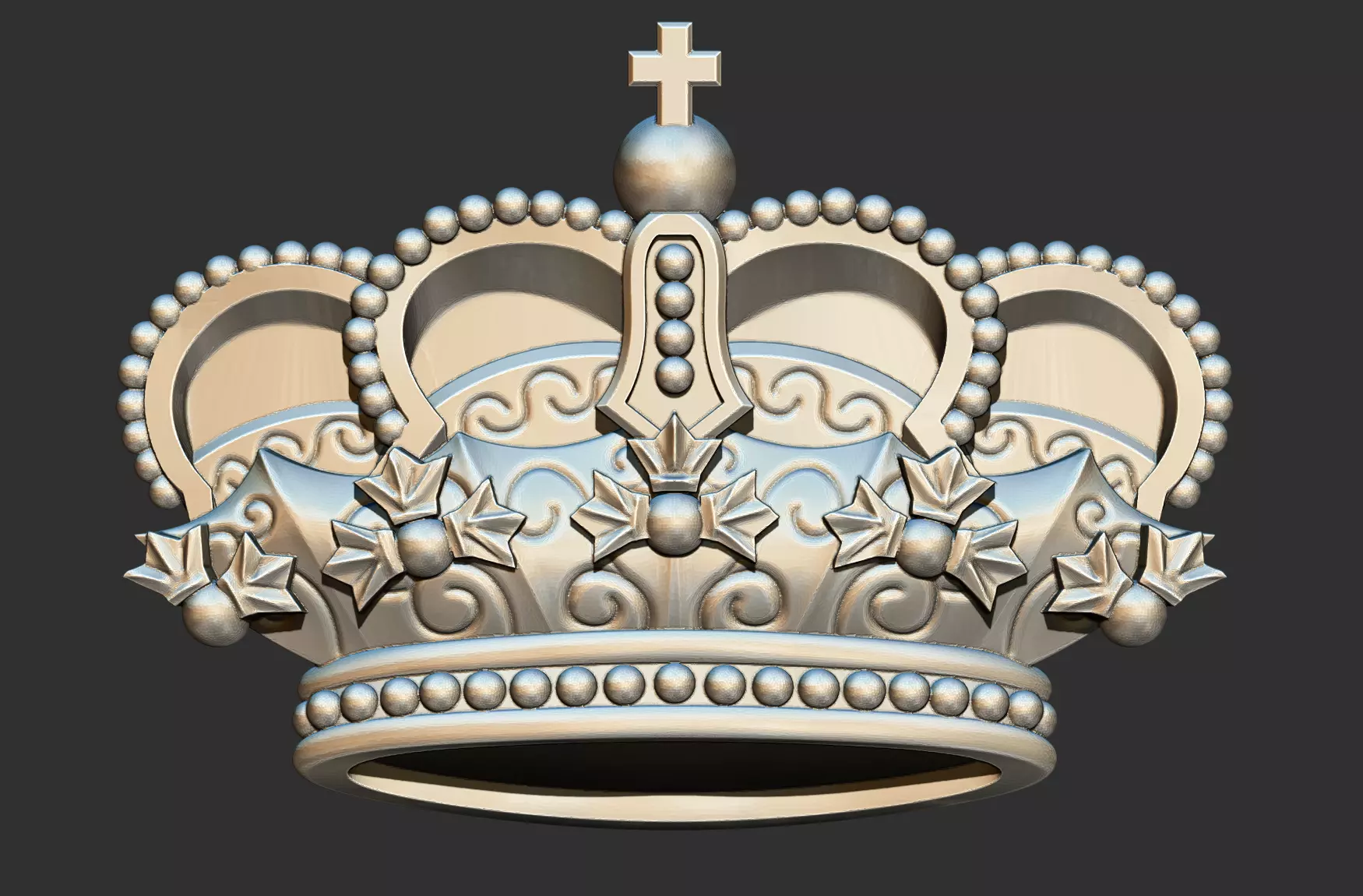 Crown Relief 3D print model_0