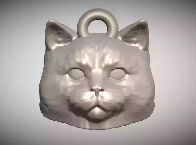 Ragdoll dog head key ring for 3D printing