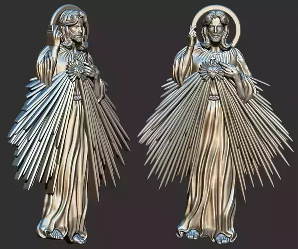 Divine Mercy Jesus Misericordioso  3D print model